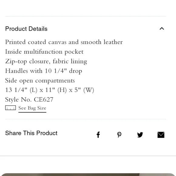 NWT Coach Mollie Lg Tote Bag with Cherries Sold do not purchase - Picture 6 of 6